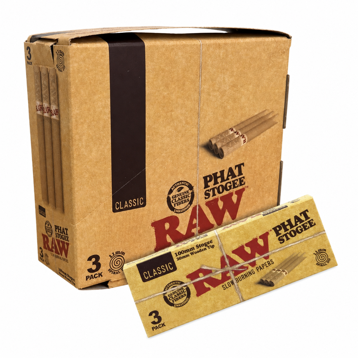 Raw Phat Stogee 3pk Box 8ct Display product image
