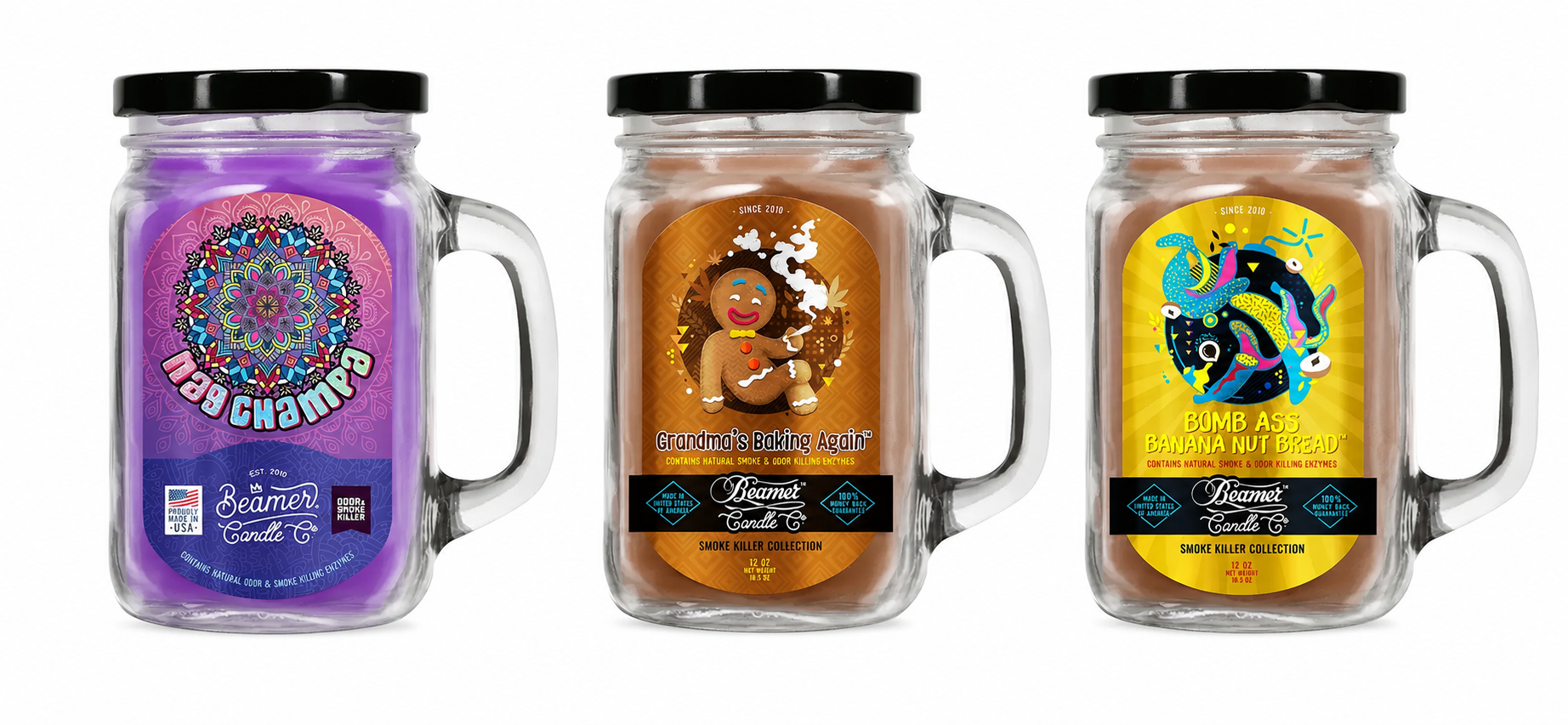 Beamer Candle - Smoke Killer Collection Small Mason Jar product image
