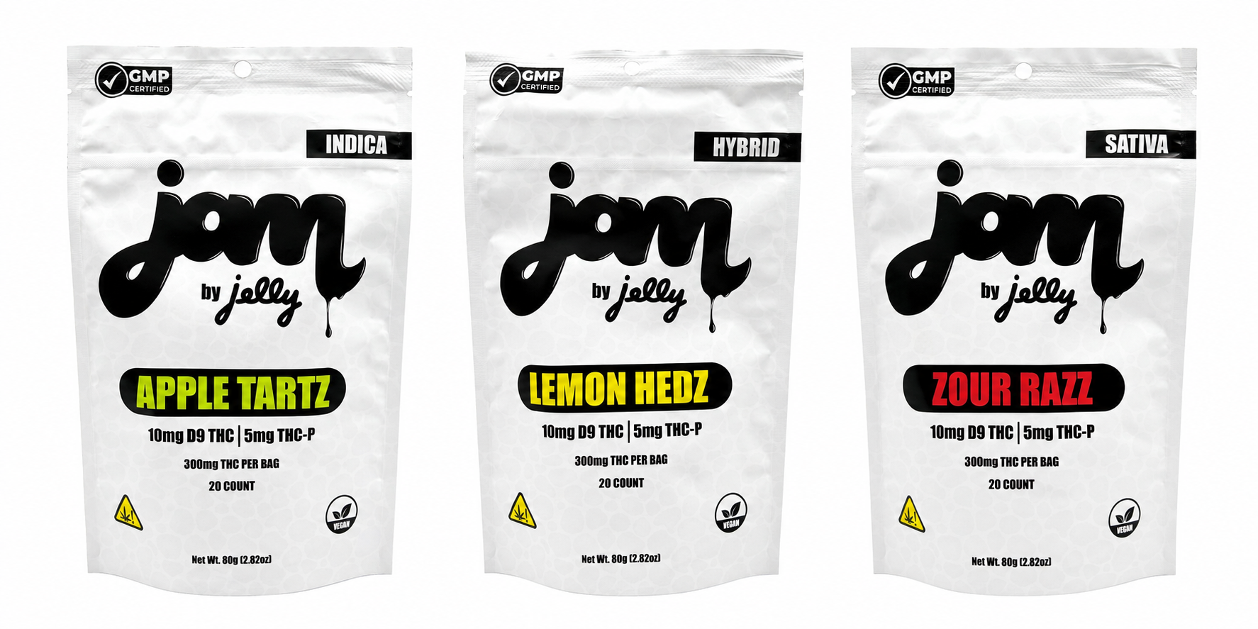 Jam by Jelly 300mg D9 THCP Gummies 20ct Bag product image