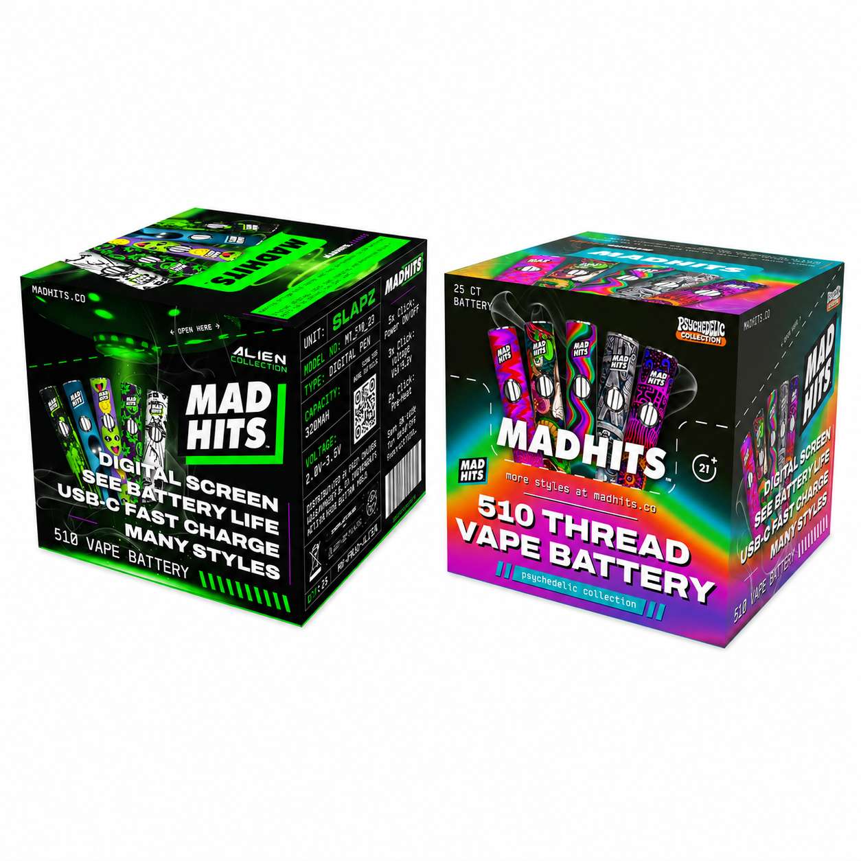 Mad Hits 510 Vape Battery 12ct product image