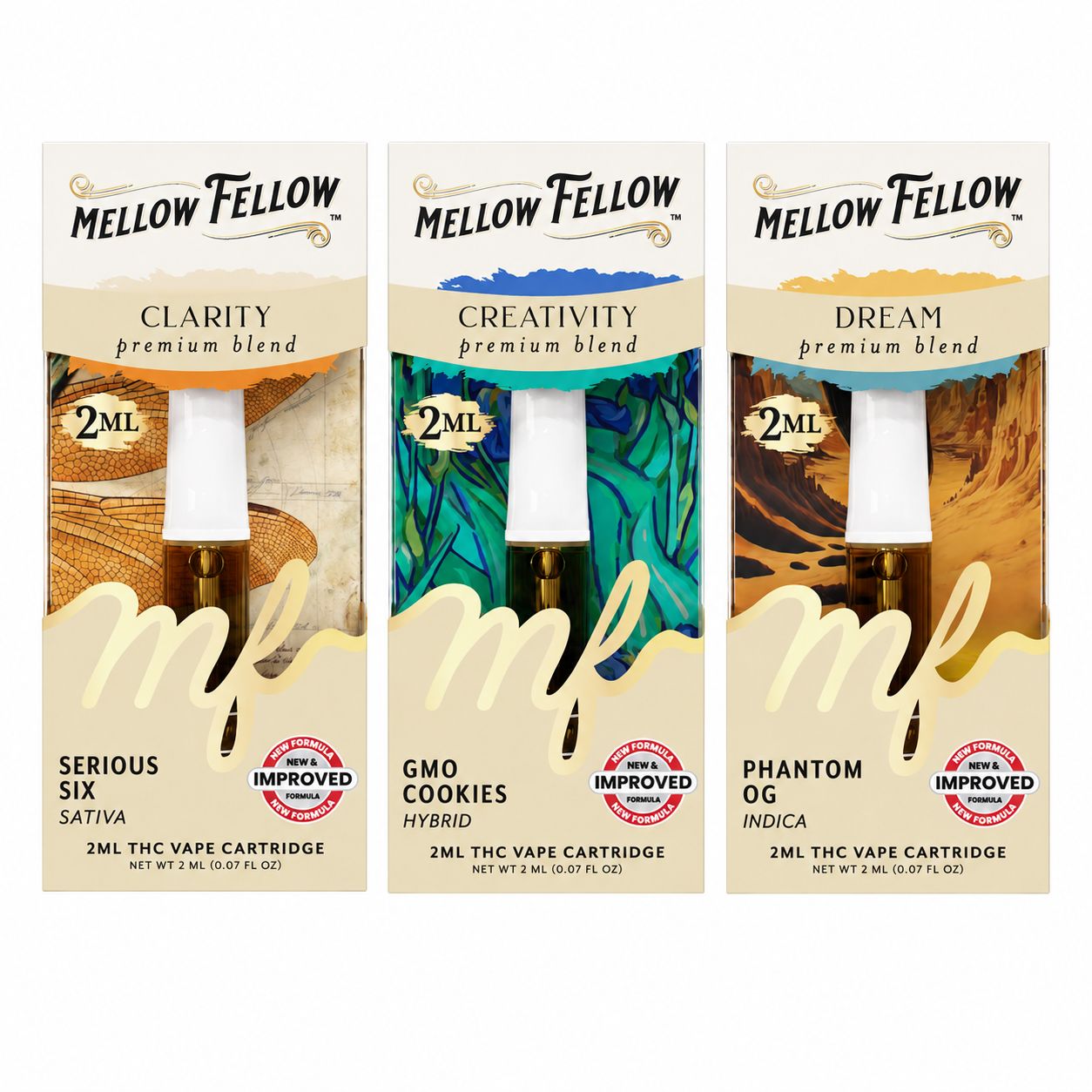 Mellow Fellow 2ml Cartridge Premium Blend 6ct Display product image