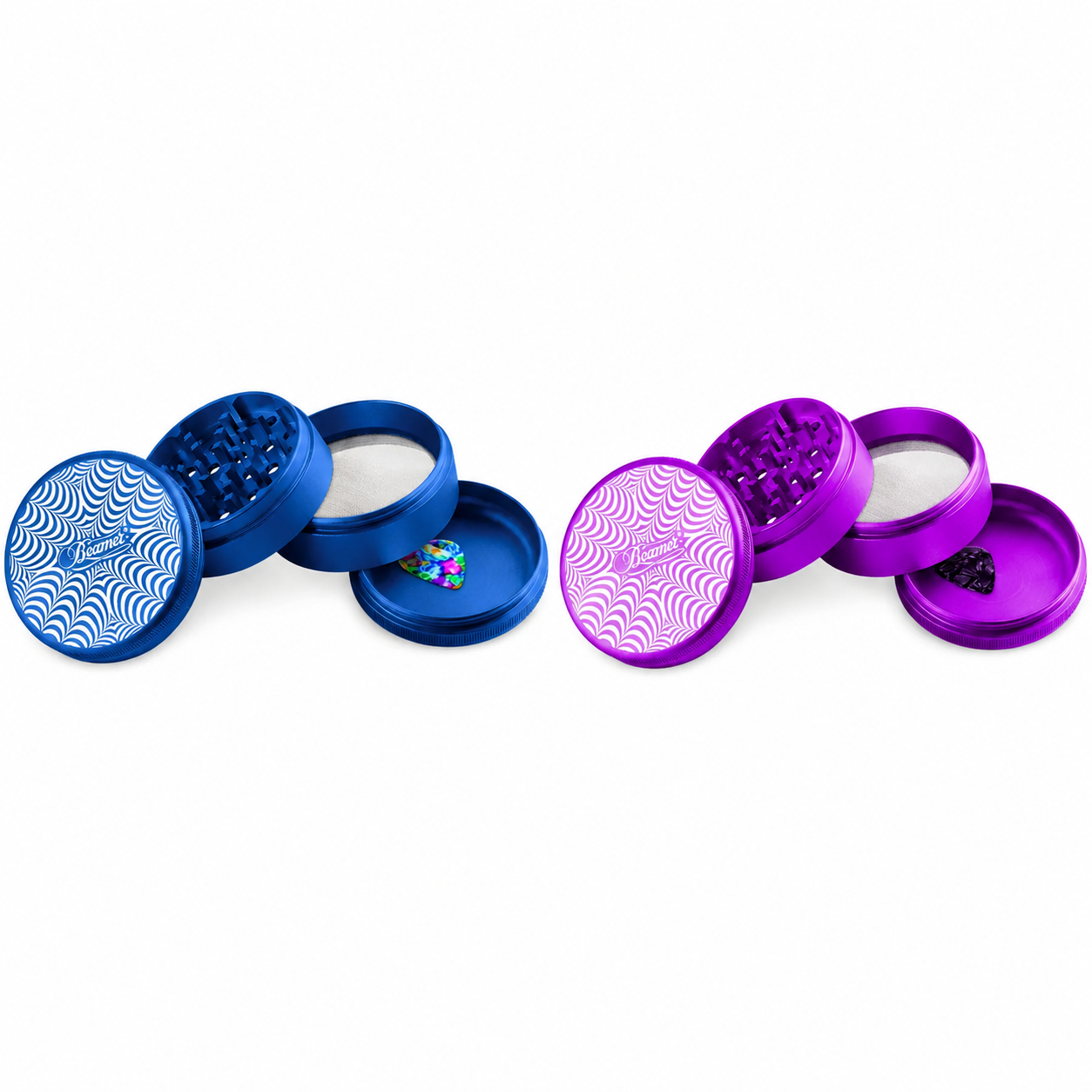 Beamer Aircraft Grade 4 Piece 90mm Big Boy Grinder - Psychedelic Web product image