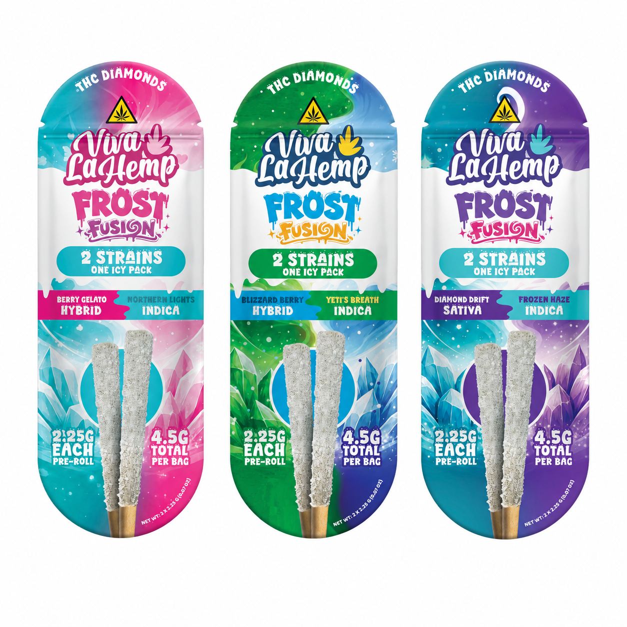 Viva La Hemp THC Frost Fusion 2pk Pre Roll 6ct Display product image
