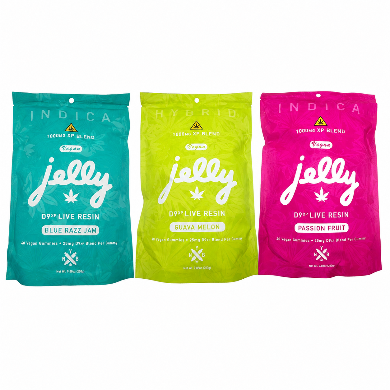 Jelly 1,000mg D9 XP Blend Live Resin Gummies 40ct Bag product image