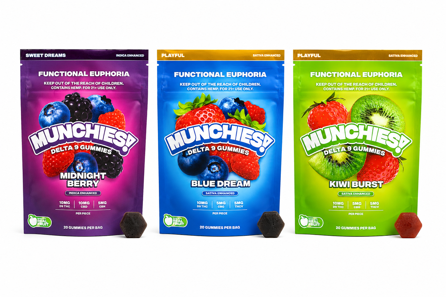 Munchies! - Euphoria D9 Gummies 20pk - 5ct product image