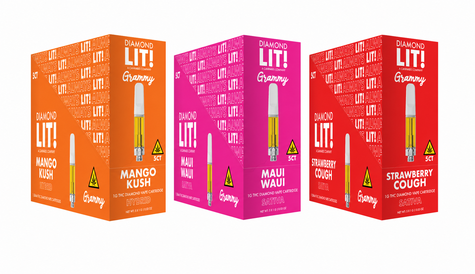 LIT THC Diamond Cartridges 1G-5CT product image