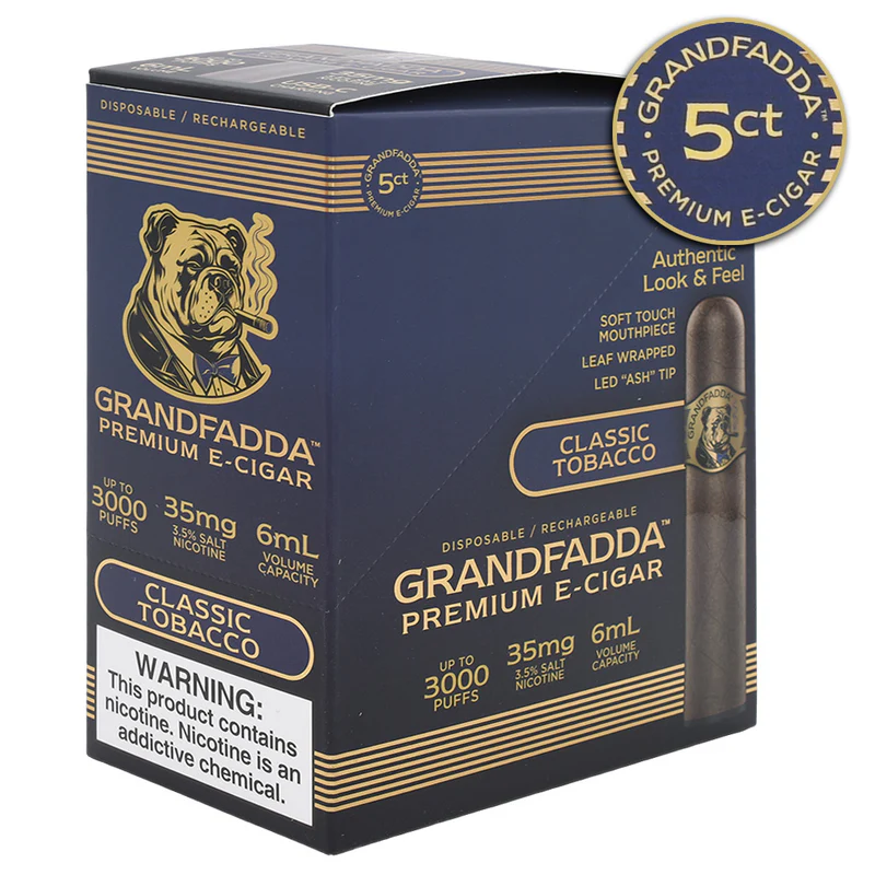 GrandFadda E-Cigar 35mg 3k Puff Disposable 5ct product image