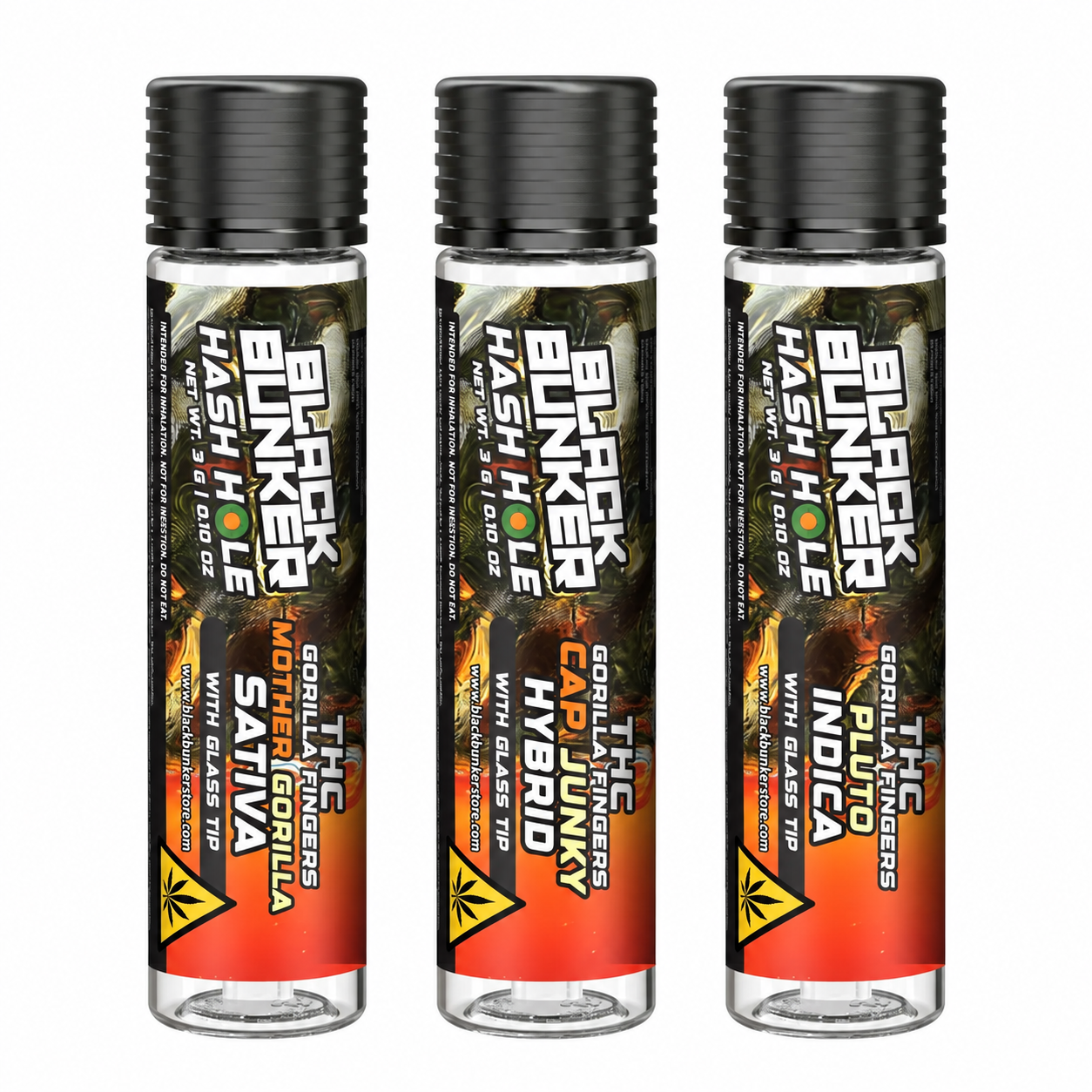 Black Bunker 3g THC Hash Hole Gorilla Finger Pre Roll 10ct Display product image