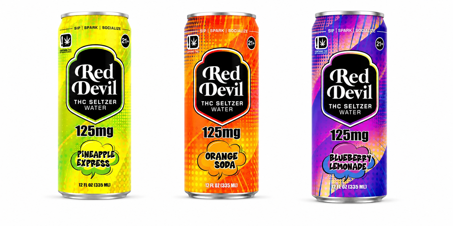Red Devil THC Seltzer 125mg 12oz product image