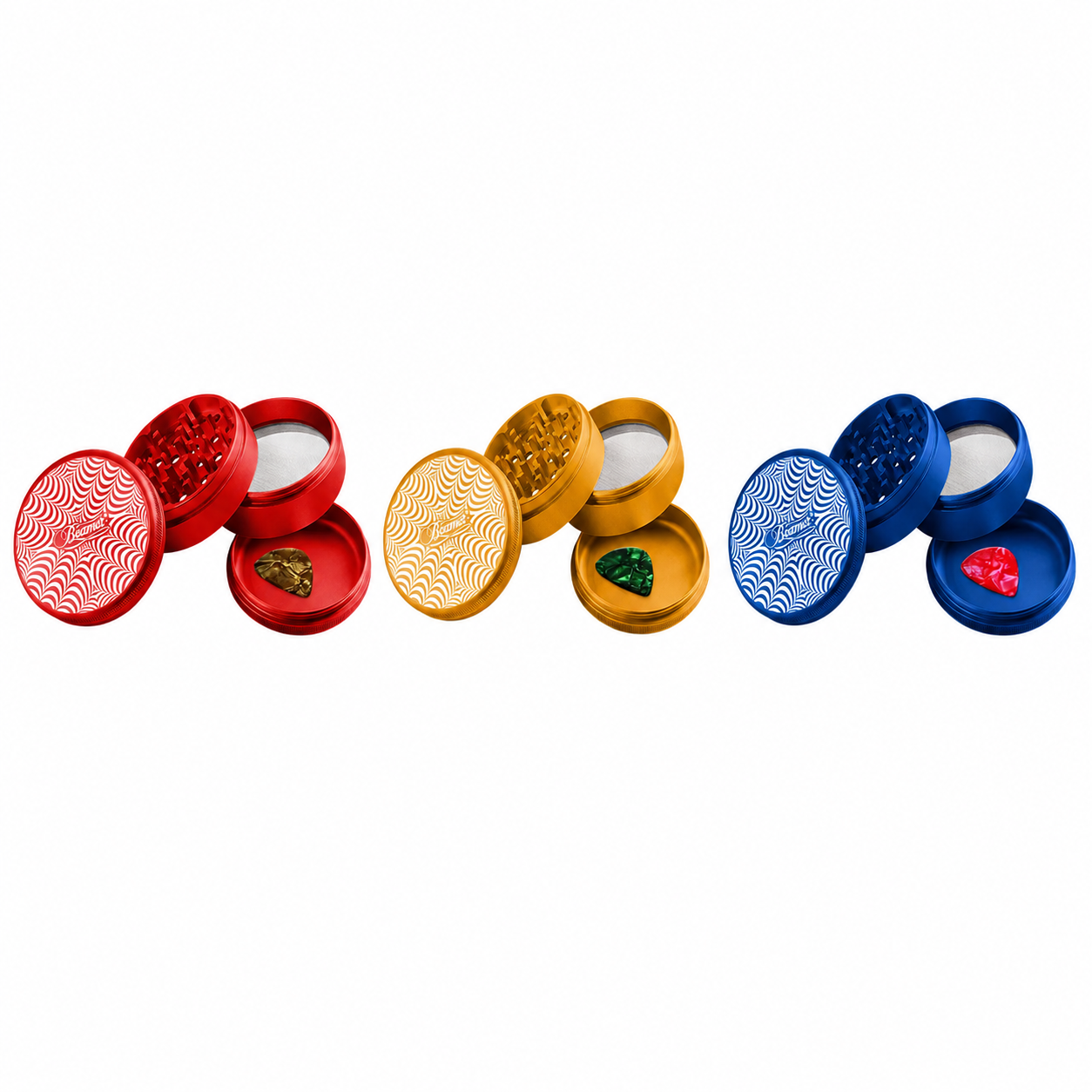 Beamer Aircraft Grade 4 Piece 75mm Grinder - Psychedelic Web product image