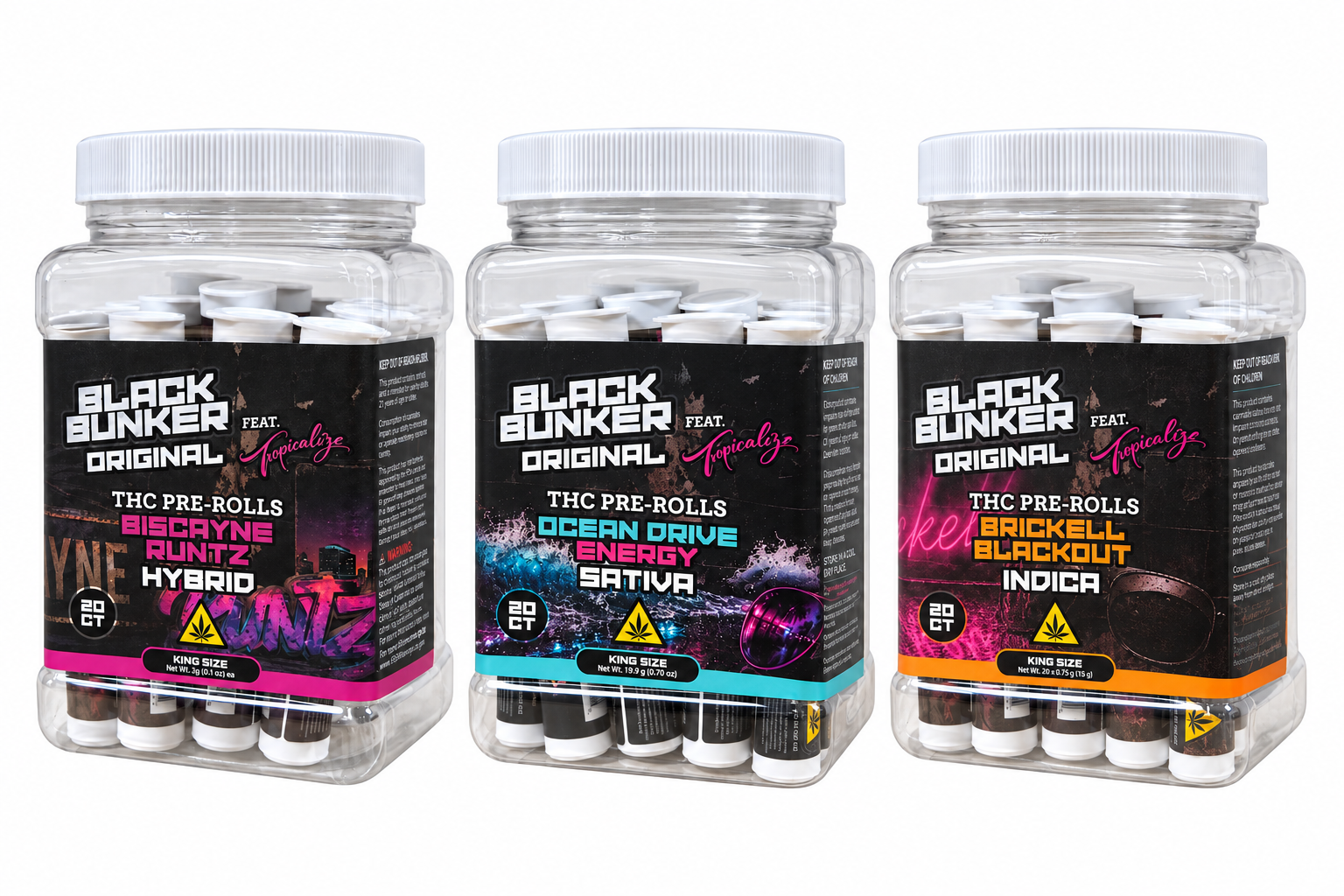 Black Bunker 2g Original THC Pre Roll 20ct Jar product image