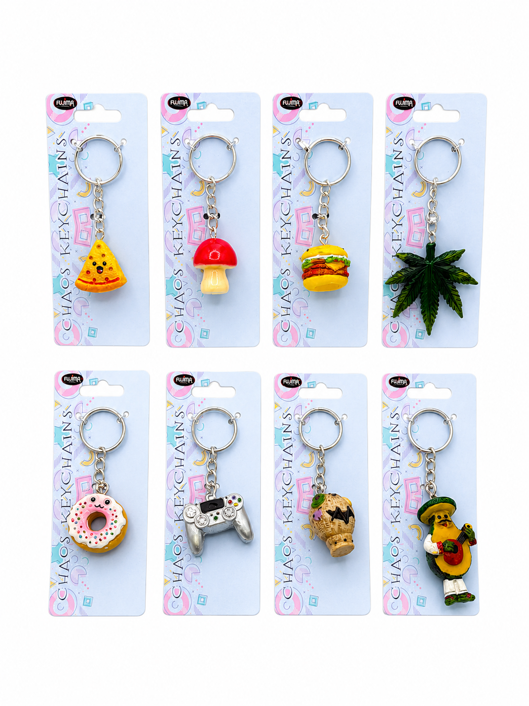 Fujima Novelty Fun Keychains 18ct Display - image 1 of 2