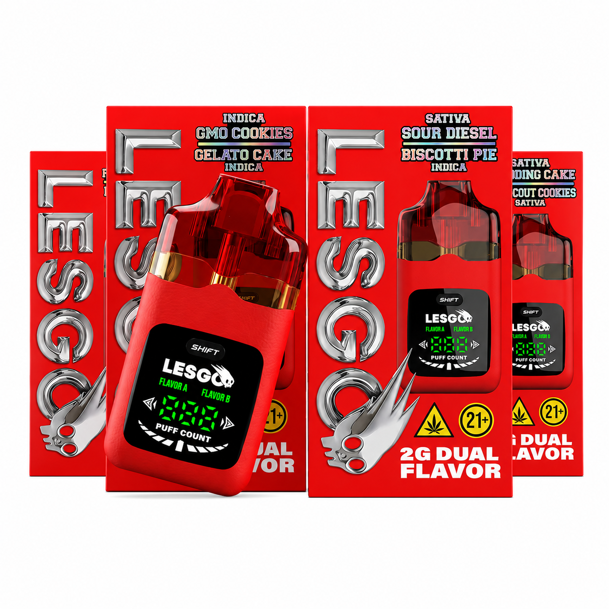 LESGO Switch 2g THC Dual Flavor Disposable 5pk product image