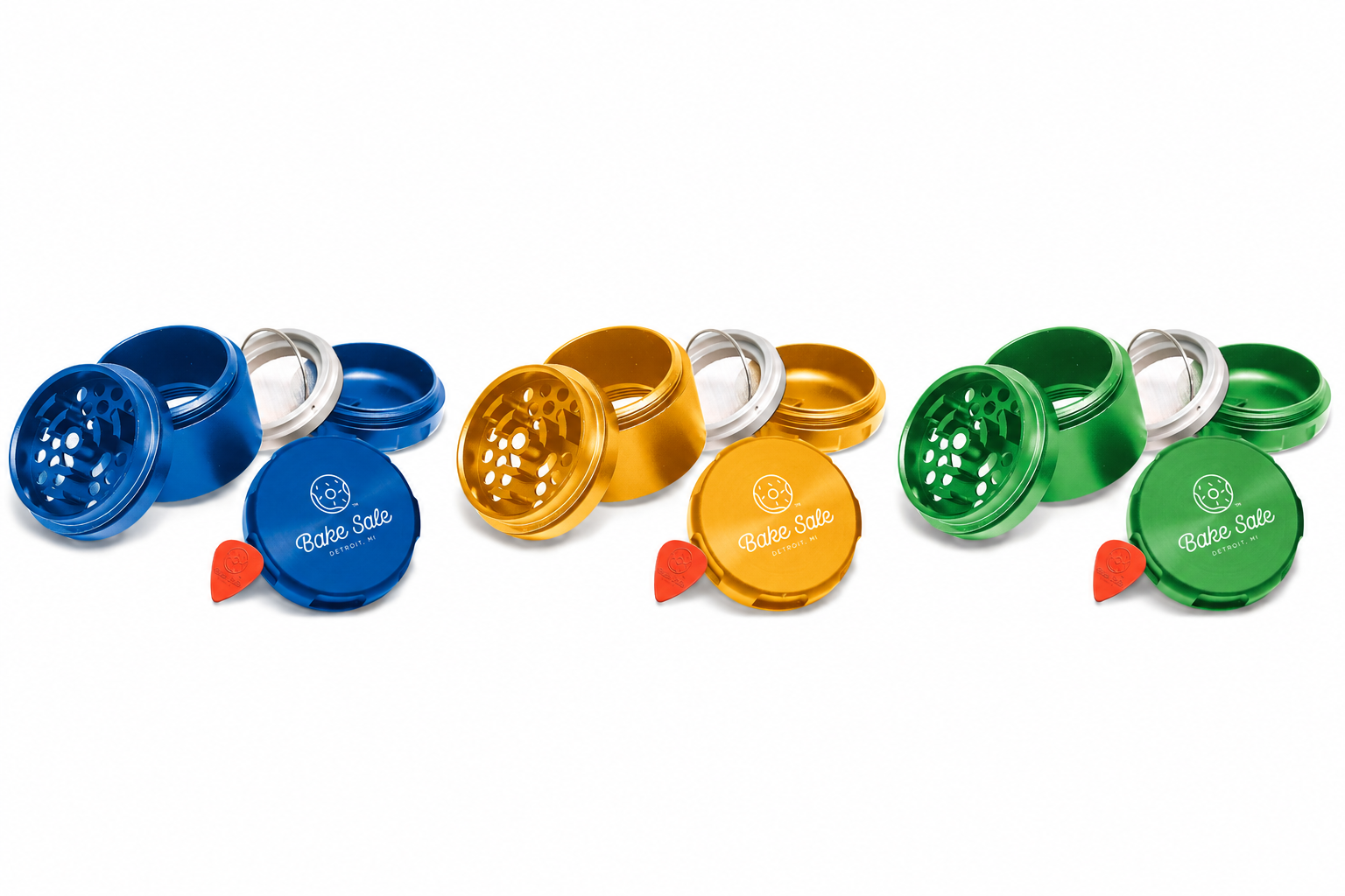 Beamer Bake Sale Aircraft Grade Aluminum 5pc 63mm Grinder - Circle Design product image