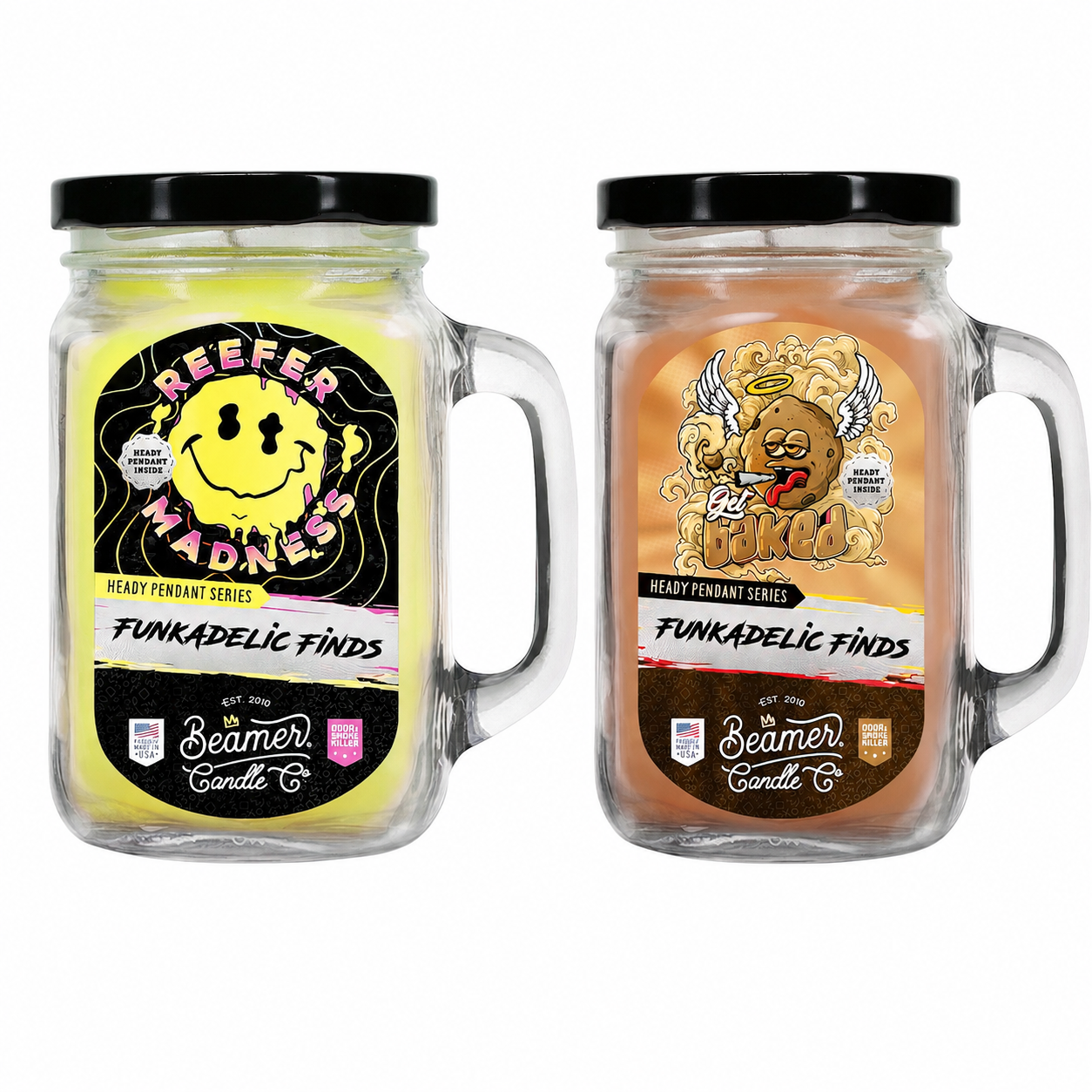 Beamer Candle - Smoke Killer Collection Large Mason Jar - Funkadelic Finds product image