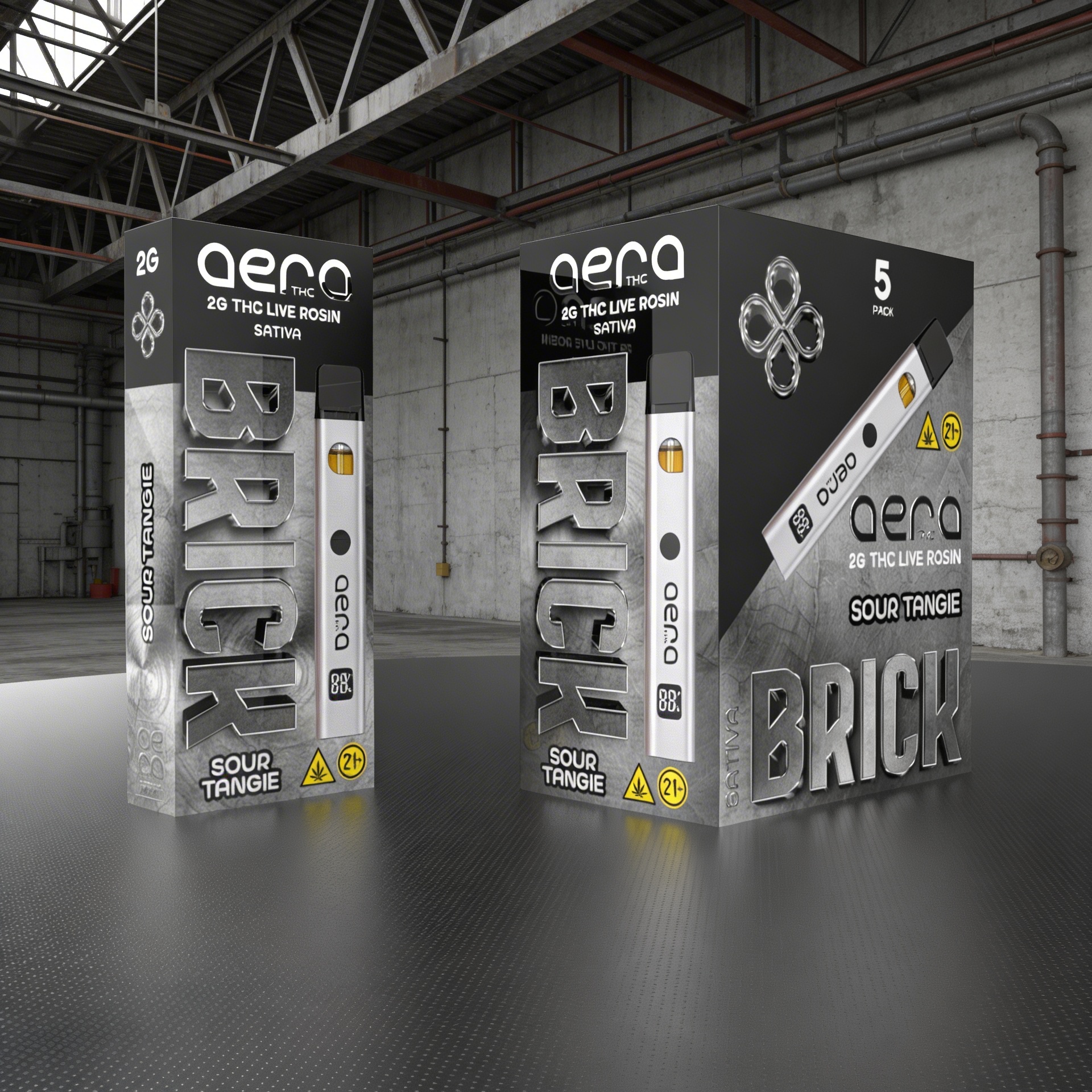 Aera THC Brick Live Rosin 2g Disposable 5ct Display - image 1 of 2