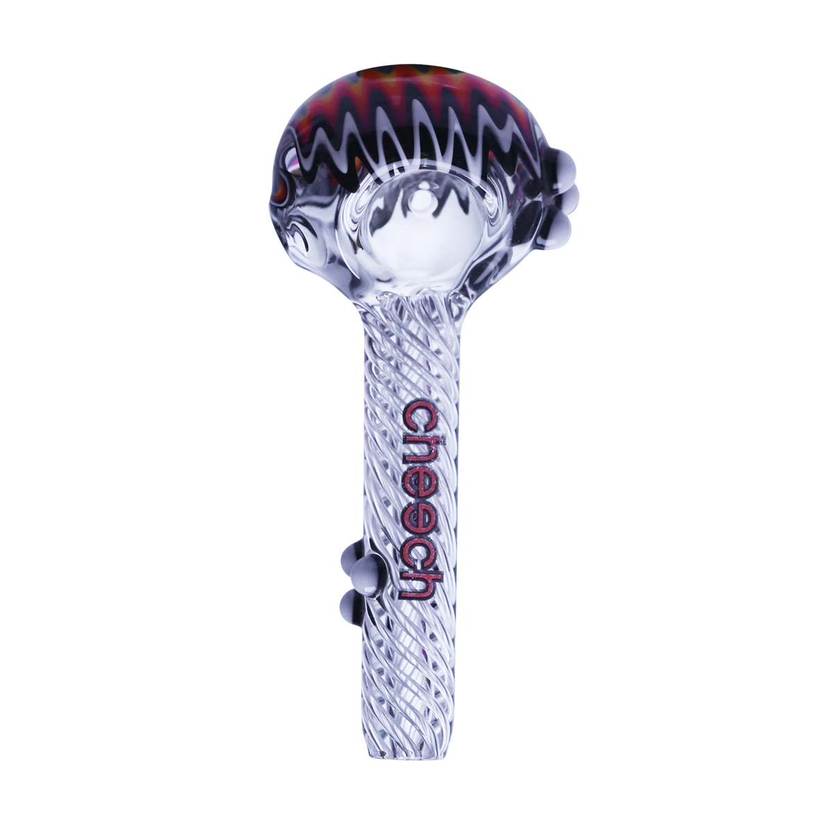 Cheech Glass - Colorful Wigwag Glass Hand Pipe 4ct Box CH-Pipe-343 - image 4 of 5