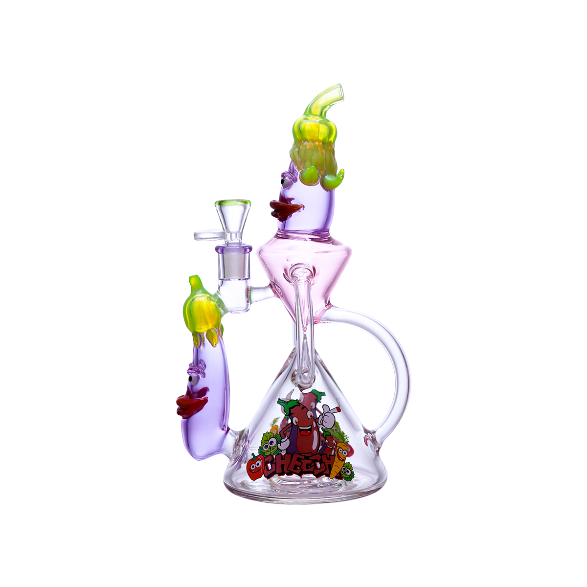 Cheech Glass - Veggie Squad Plotting Your Hits Water Pipe CHE-382 - image 3 of 3