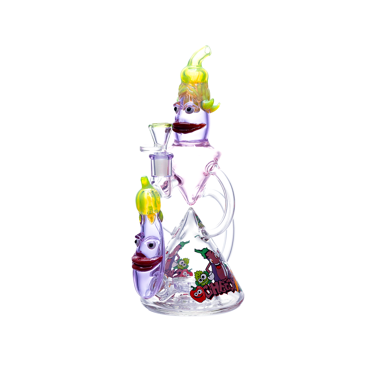 Cheech Glass - Veggie Squad Plotting Your Hits Water Pipe CHE-382 - image 1 of 3