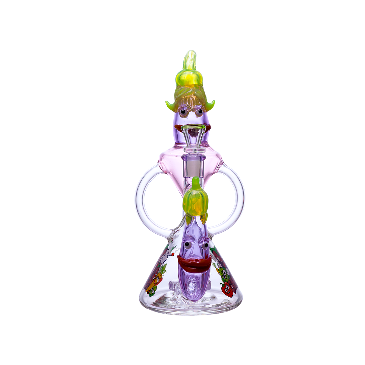 Cheech Glass - Veggie Squad Plotting Your Hits Water Pipe CHE-382 - image 2 of 3