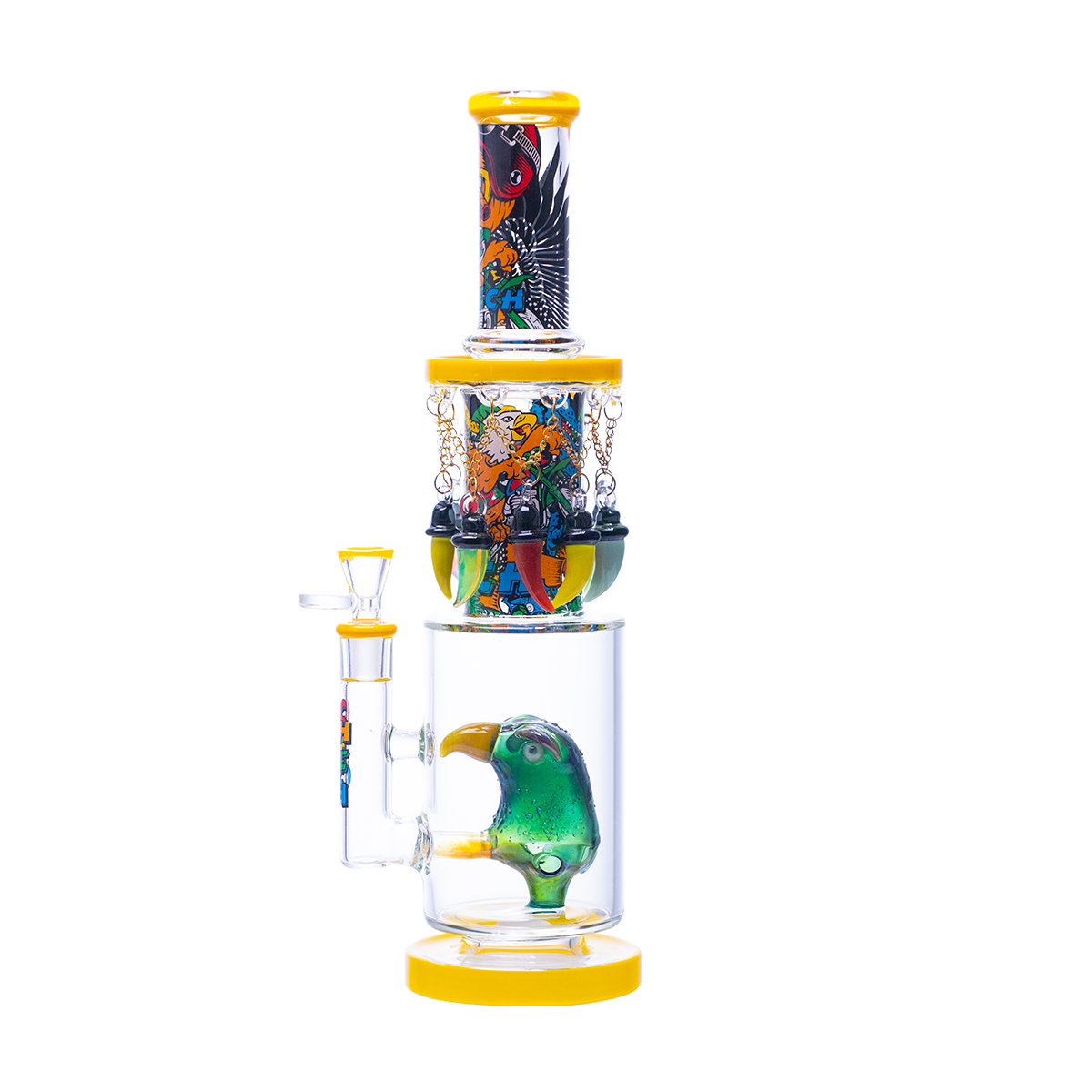Cheech Glass - Angry Parrot Judging Your Life - Water Pipe CHE-416 - image 1 of 4
