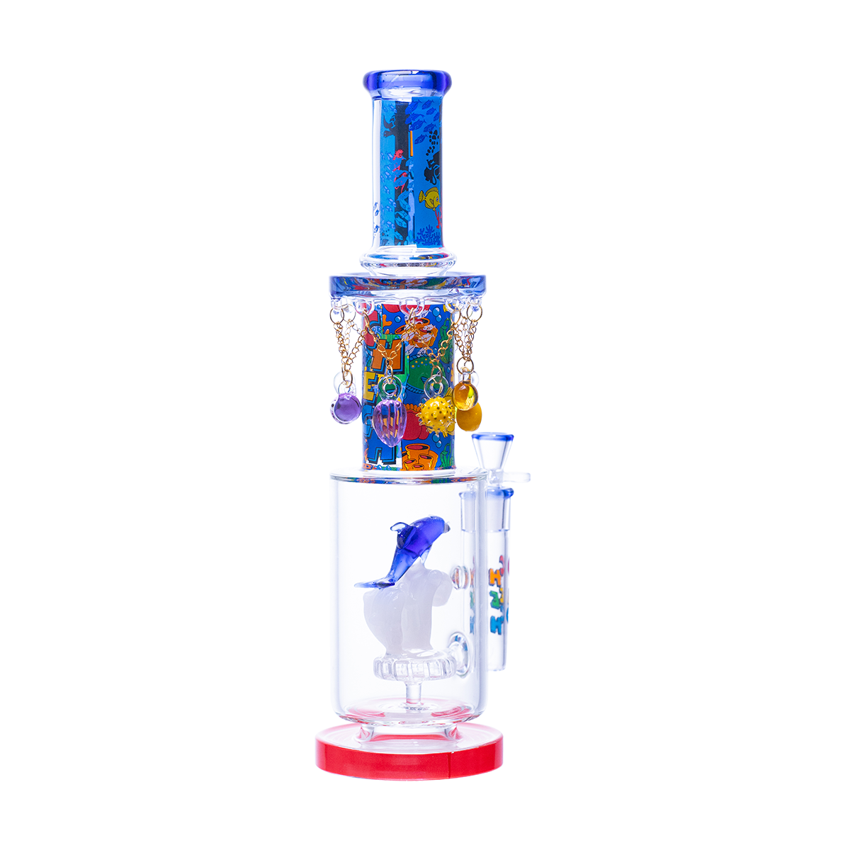 Cheech Glass - Cute Dolphin , UnHinged Life Choices - Water Pipe CHE-417 - image 1 of 3