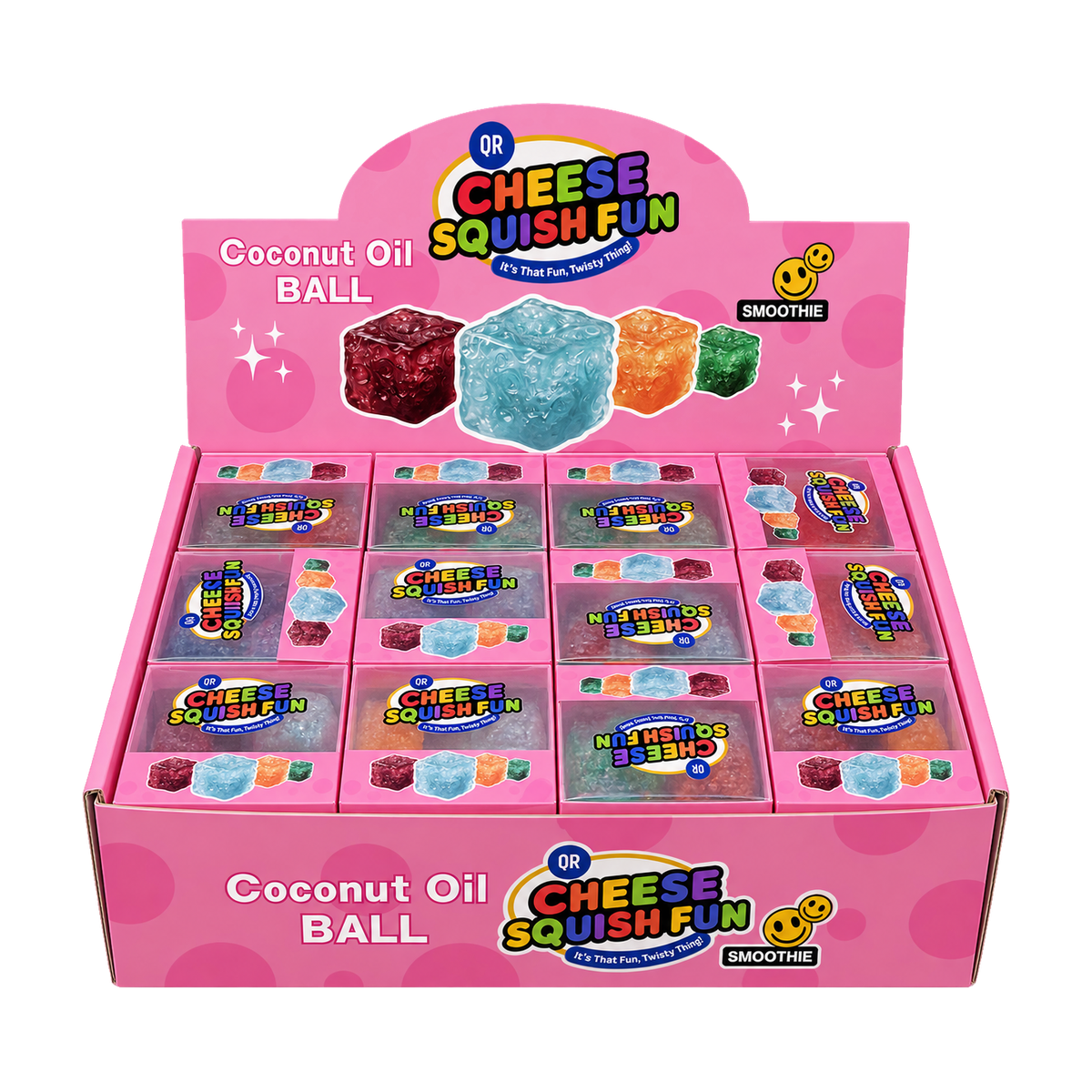 Coconut Oil Squishy Cube 12ct Display - image 2 of 2