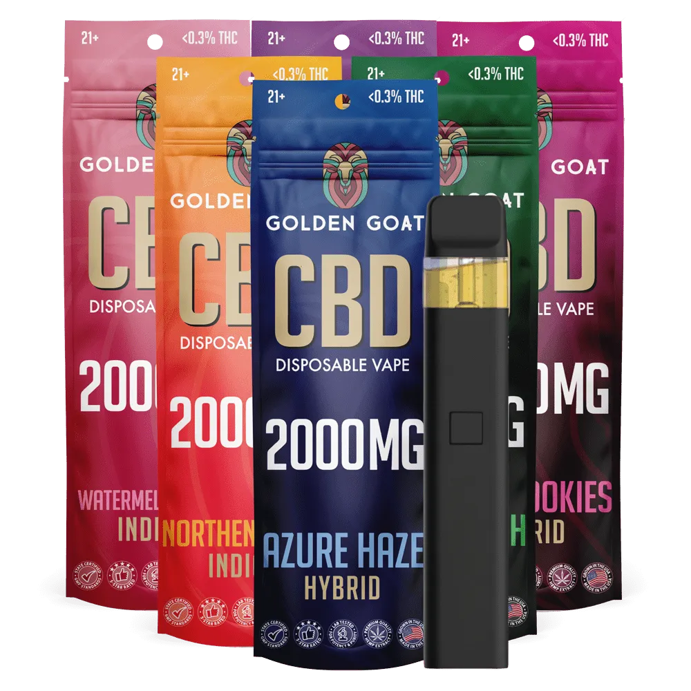 Golden Goat 2000mg CBD 2ml Disposable 6ct Display product image