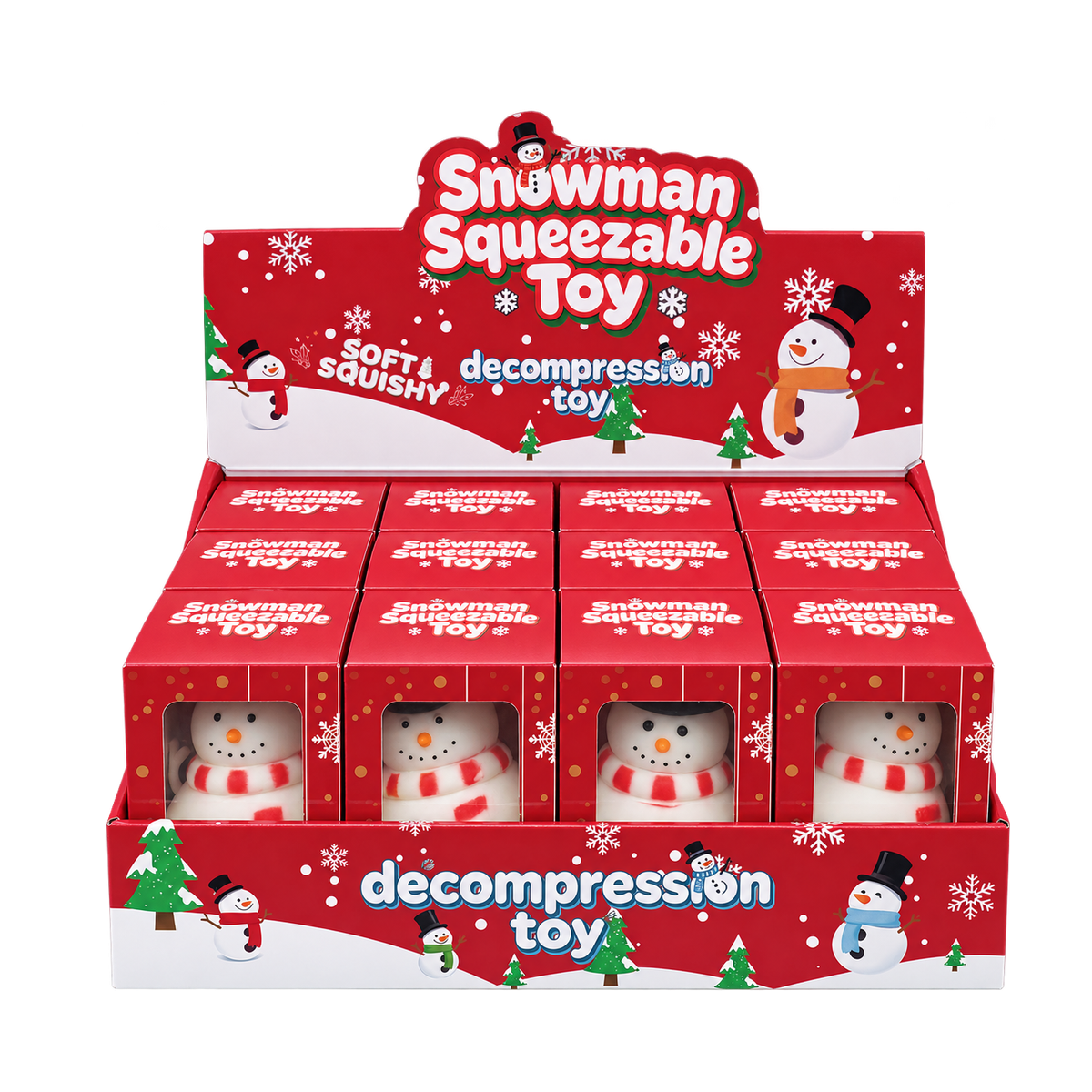 Squishy Snowman 12pc Display - image 1 of 2