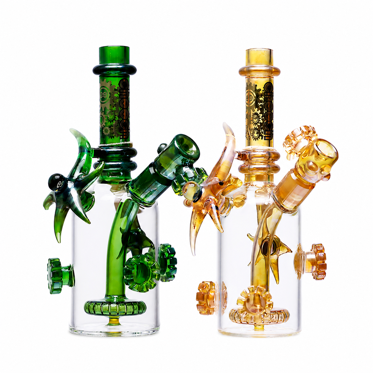 Cheech-Glass - Fumed Grinding Gears Water Pipe CH-260 product image
