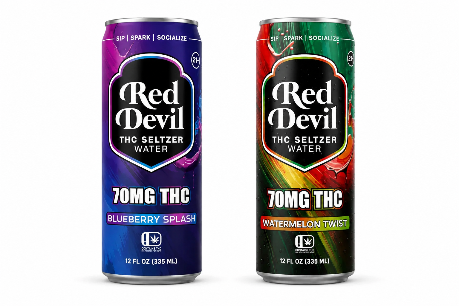 Red Devil THC Seltzer 70mg 12oz product image