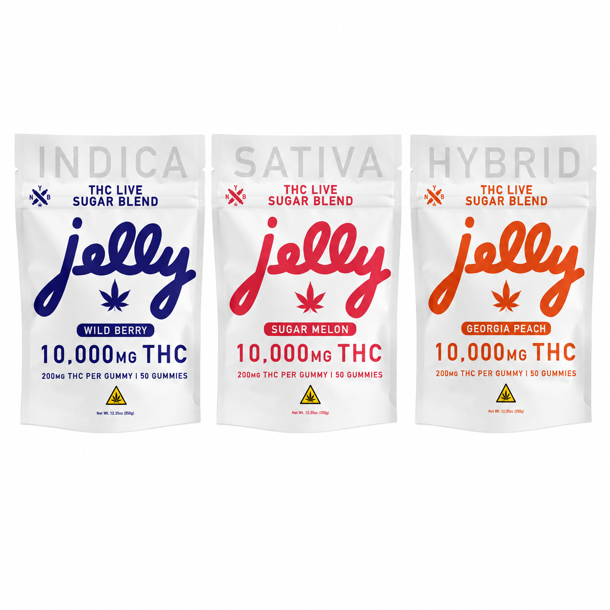 Jelly 10,000mg THC Live Sugar Blend Gummies 50ct Bag product image