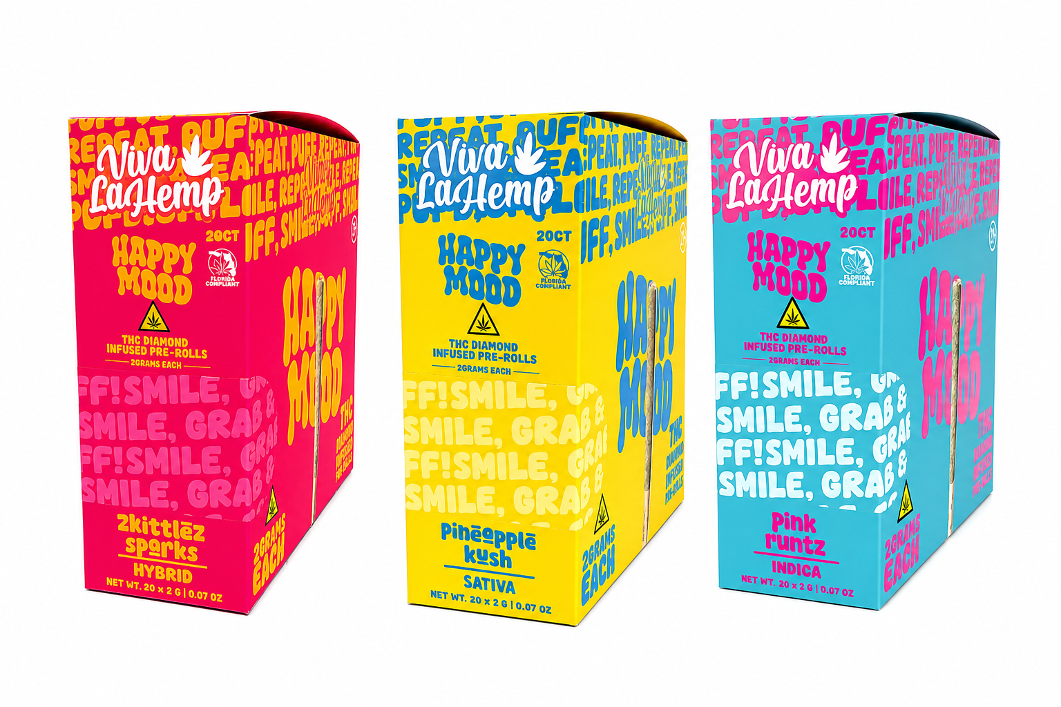 Viva La Hemp Happy Mood 2g THC Pre Roll 20ct Display product image