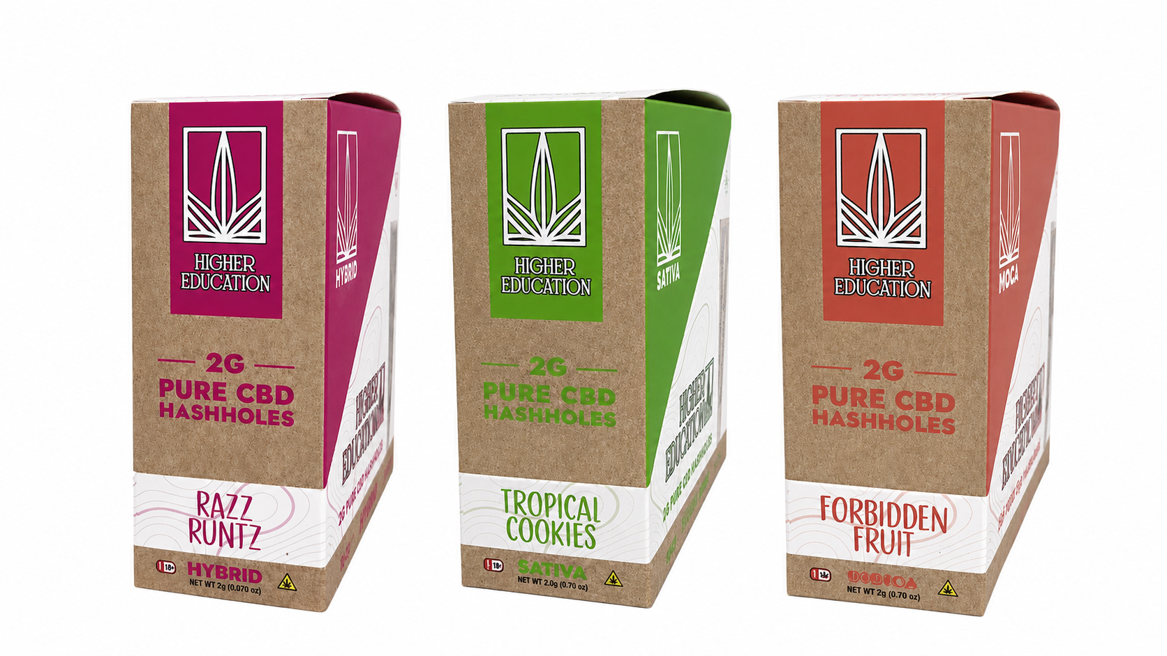 Higher Education 2g Pure CBD Hash Holes 10ct Display product image
