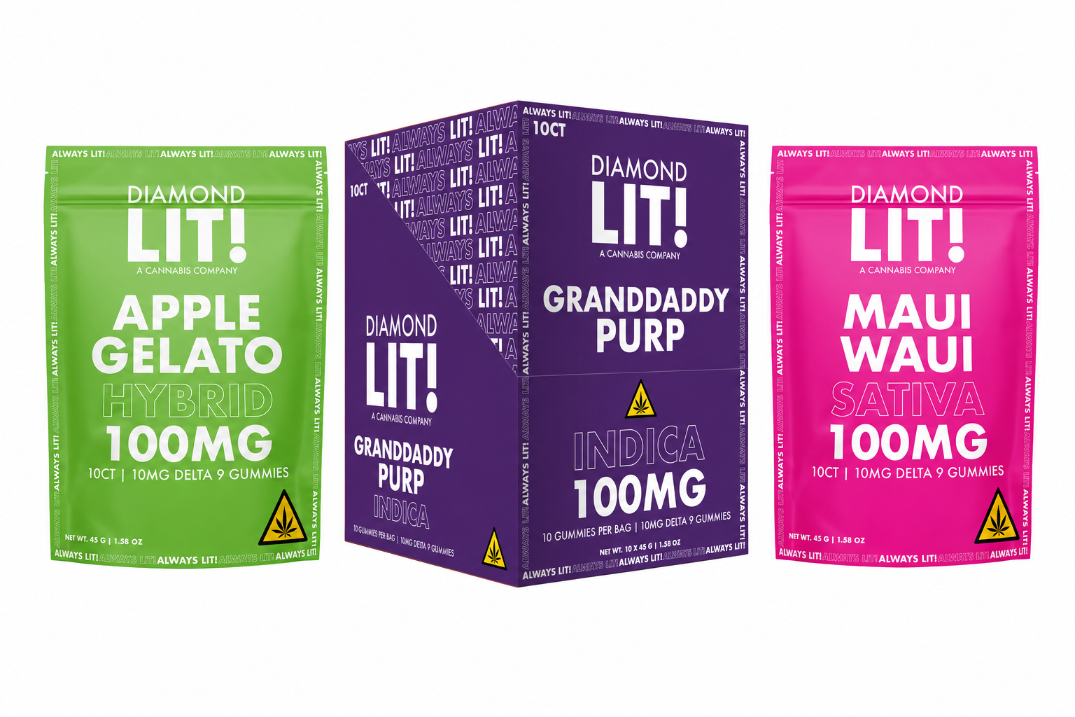 LIT THC Gummies 100MG 10CT product image