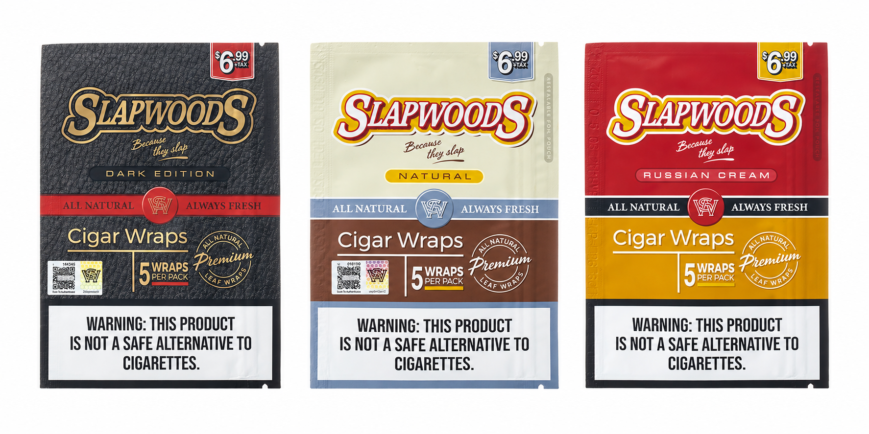 Slapwoods Cigar Wraps 5pk - 10ct Display product image