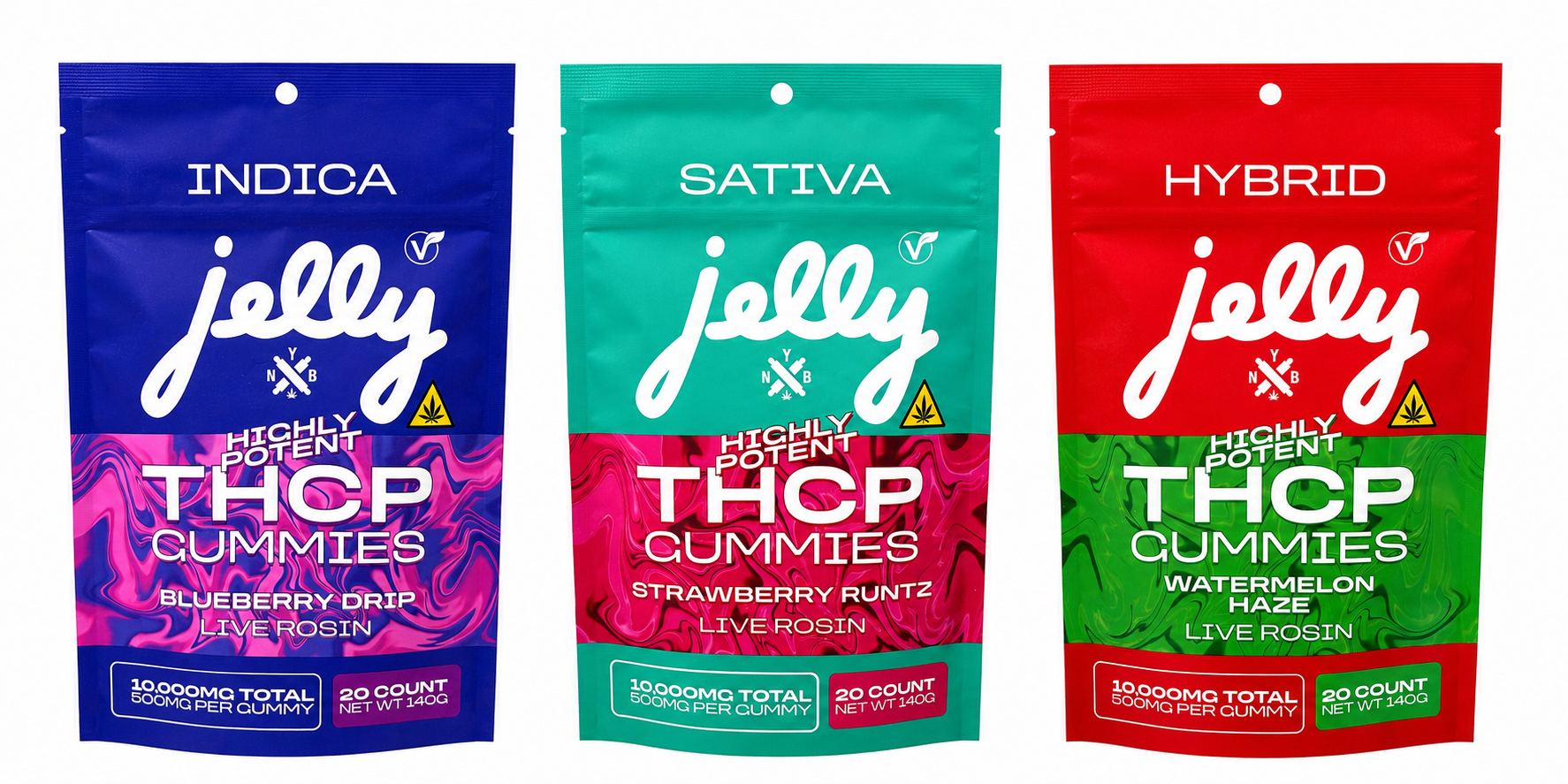 Jelly 10,000mg THCP Live Rosin Gummies 20ct Bag product image