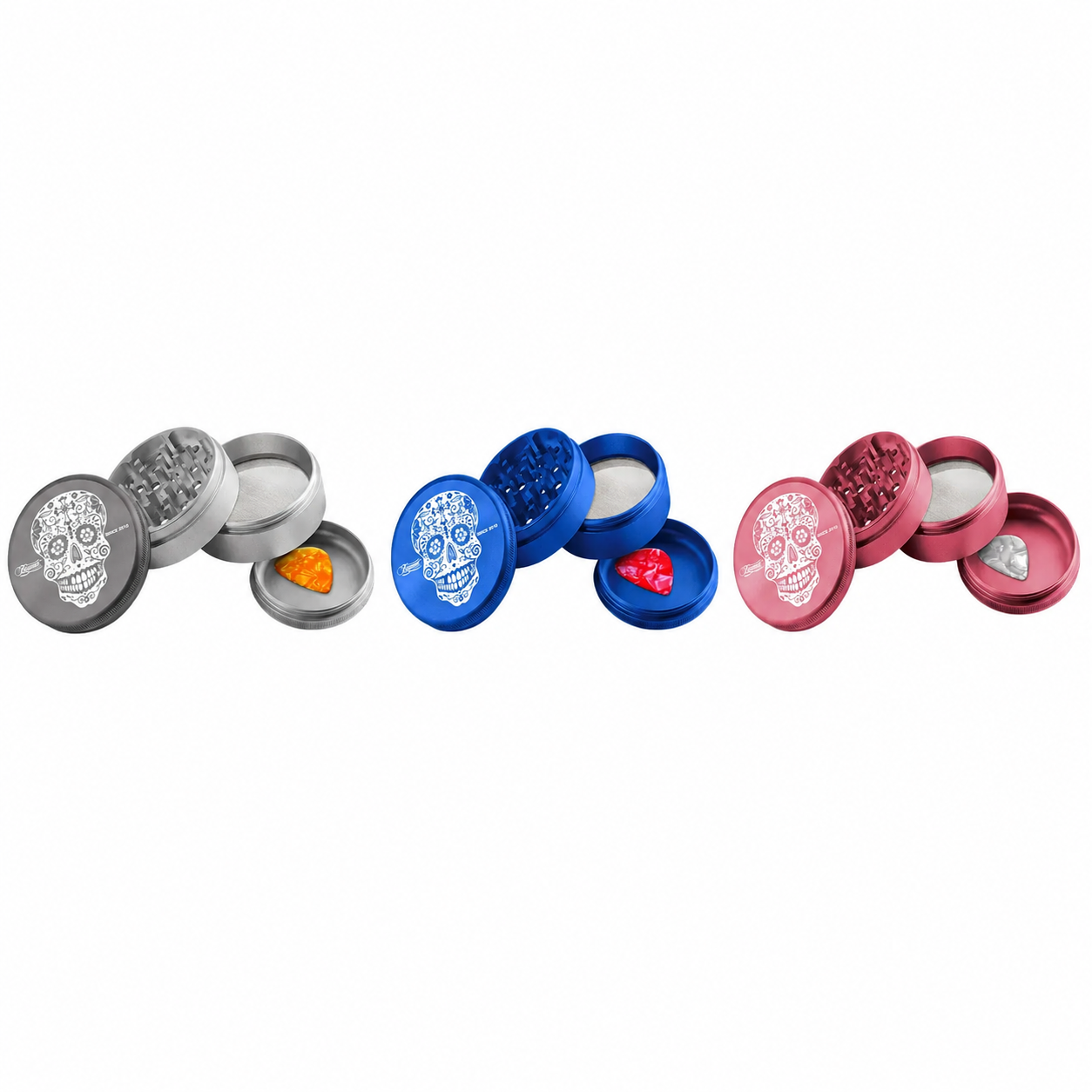 Beamer Aircraft Grade 4 Piece 63mm Grinder - Skull product image