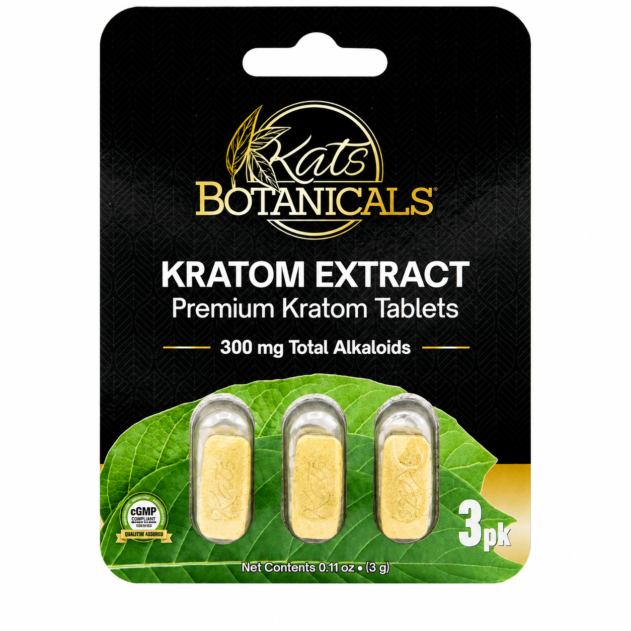 Kats Botanicals 300mg 3pk Premium Kratom Tablets product image
