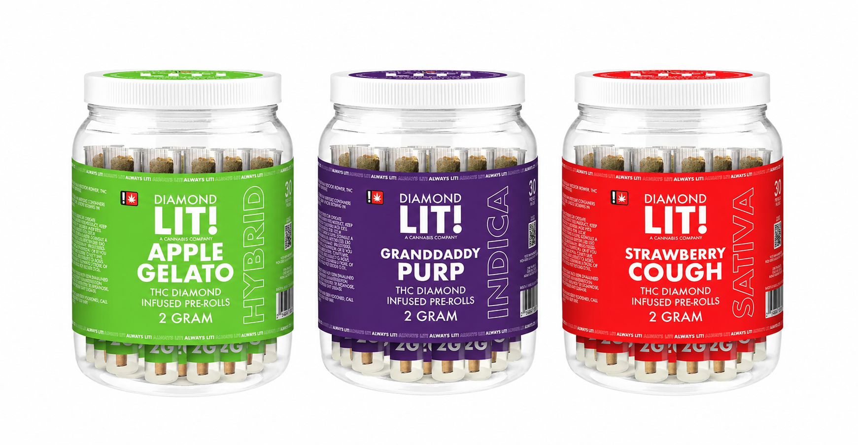 LIT THC Liquid Diamonds Pre Rolls 2G - 30CT product image