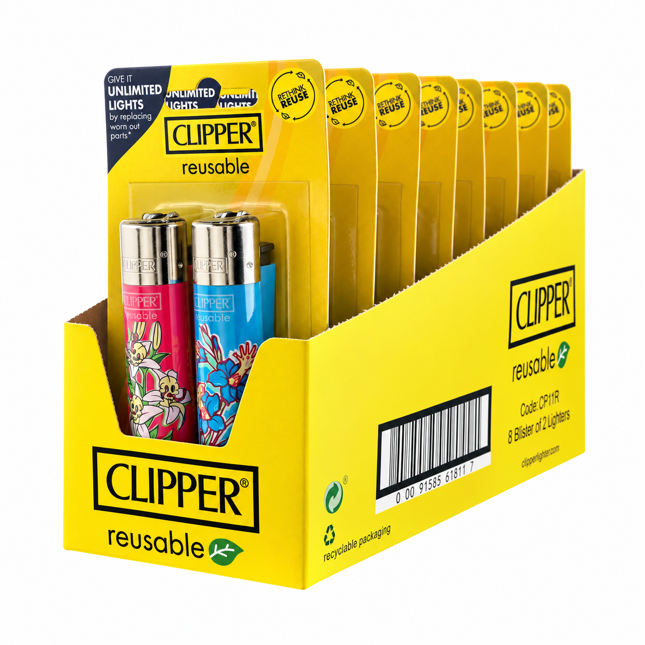Clipper Classic Lighter - 2ct Blister Pack - 8ct Display product image