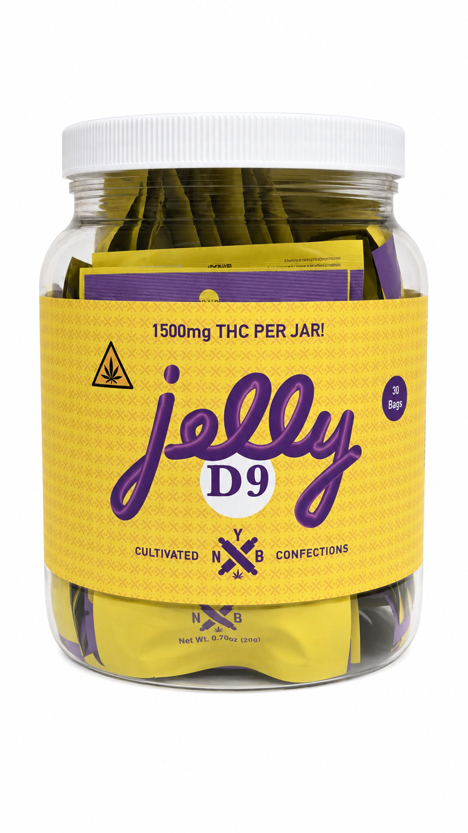 Jelly D9 Gummies 5ct Bag 30pk Jar product image