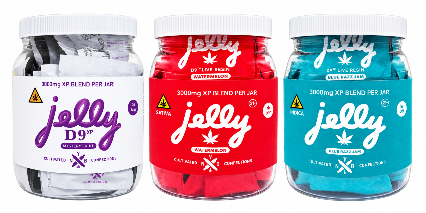 Jelly D9 XP Live Resin 4pk Gummies 30ct Jar product image