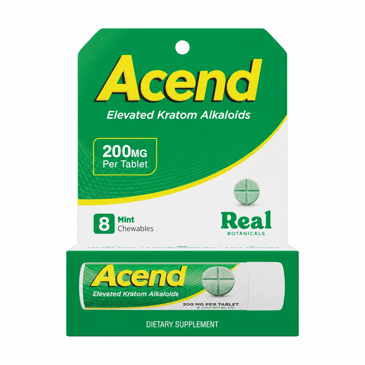 Real Botanicals 200mg 10pk Kratom Alkaloid Tablet 8ct Display product image