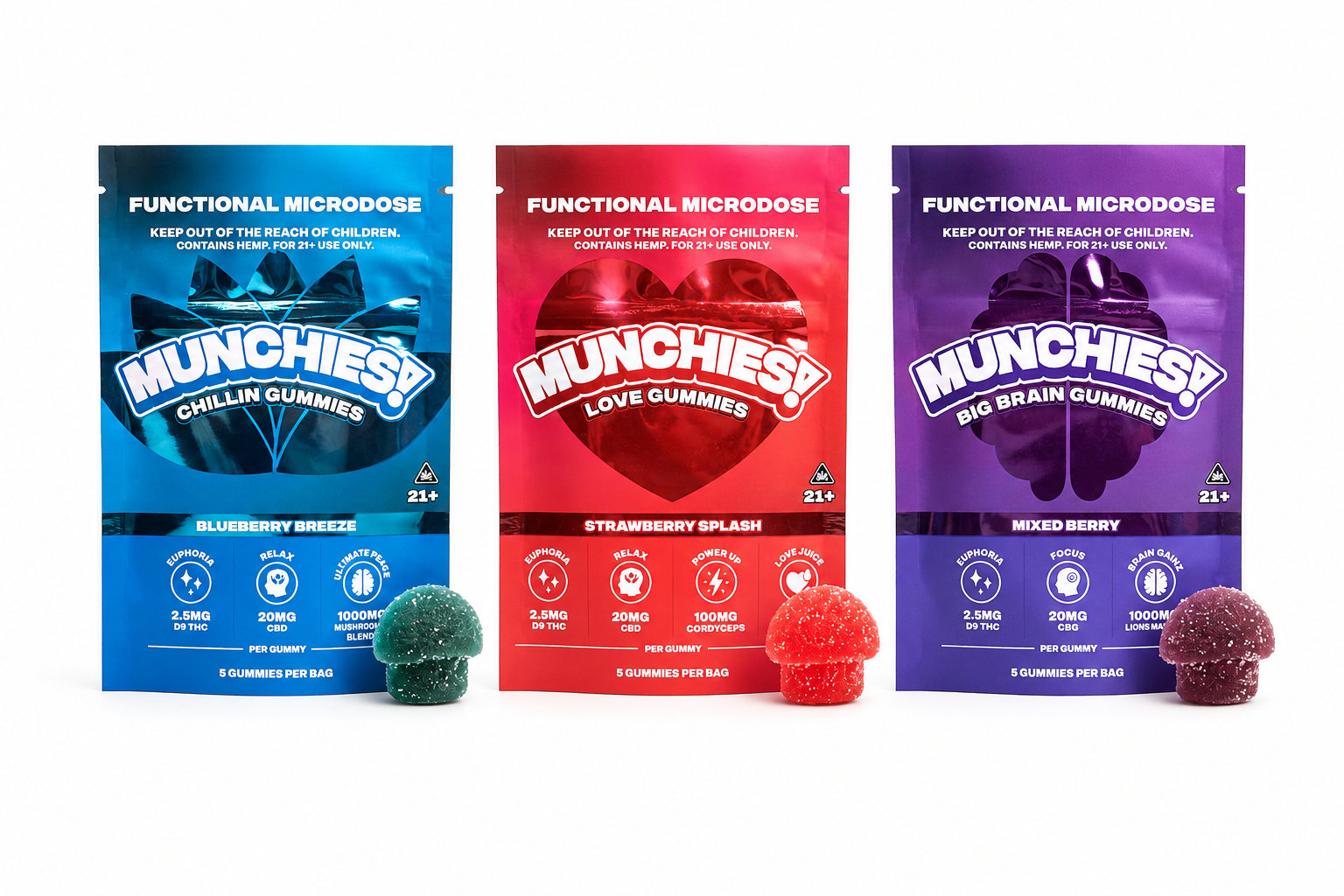 Munchies! - Microdose D9 Gummies 20pk - 5ct Display product image