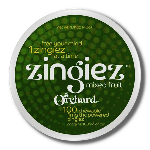 Zingiez 1mg THC Chewable Tablet 100ct Tin - 10ct Display product image