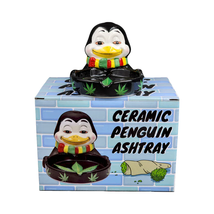 Fujima Ceramic Penguin Ashtray 1CT (C24) C product image