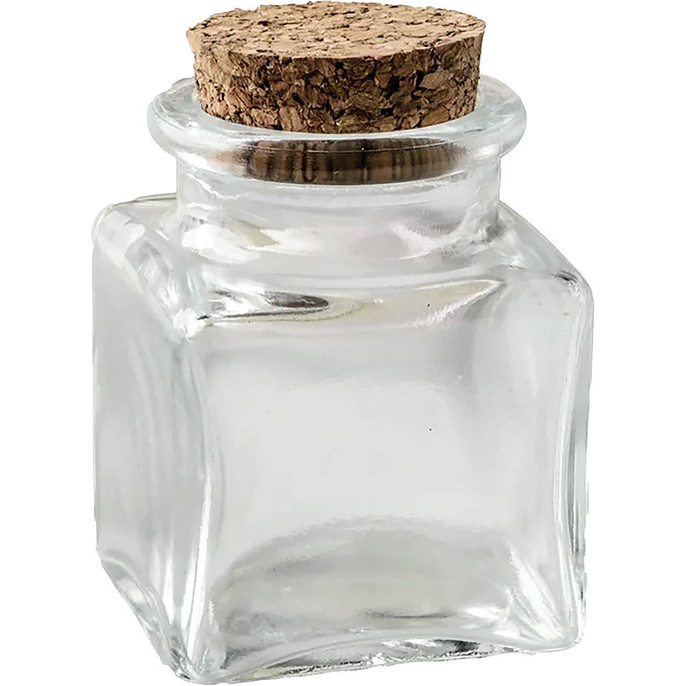 Fujima Square Clear Glass Stash Jar 12CT (C10) C - image 1 of 2