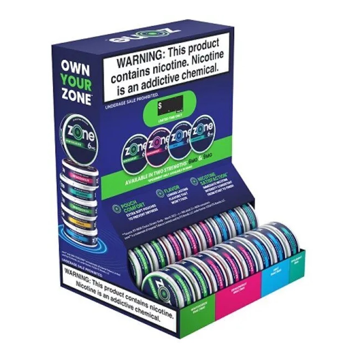 Zone 3MG/6MG 40CT Display Assorted Flavor product image
