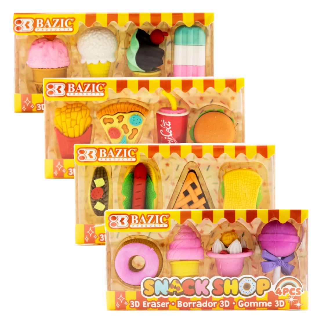 Bazic Snack Shop 3D Eraser Sets 1CT #2250 product image